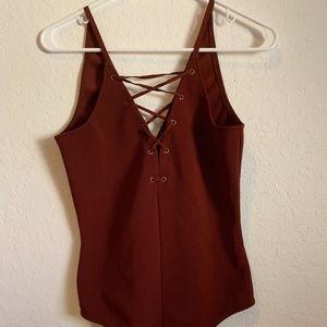 Burgundy bodysuit